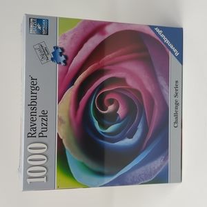 RAINBOW ROSE Ravensburger Puzzle Challenge Series 1000 Pieces